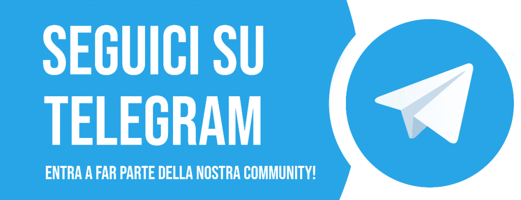 Pulsante per entrare nella community Telegram